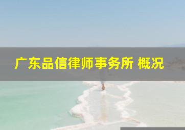 广东品信律师事务所 概况